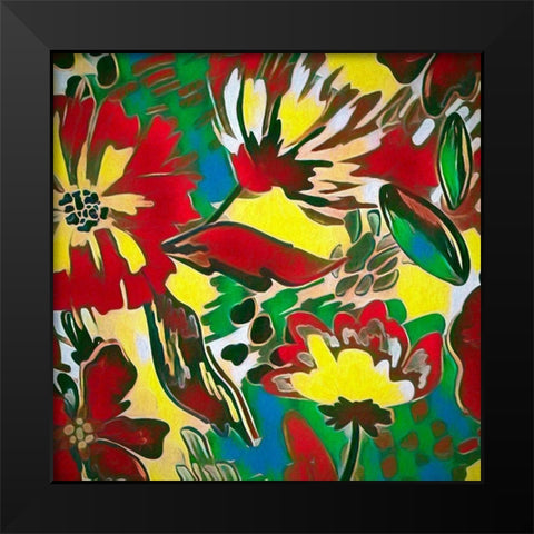 Flower Garden 330 Black Modern Wood Framed Art Print by Bolokofsky, Ronald