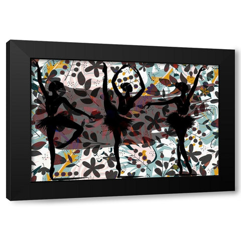 Garden Ballet 418 Black Modern Wood Framed Art Print with Double Matting by Bolokofsky, Ronald
