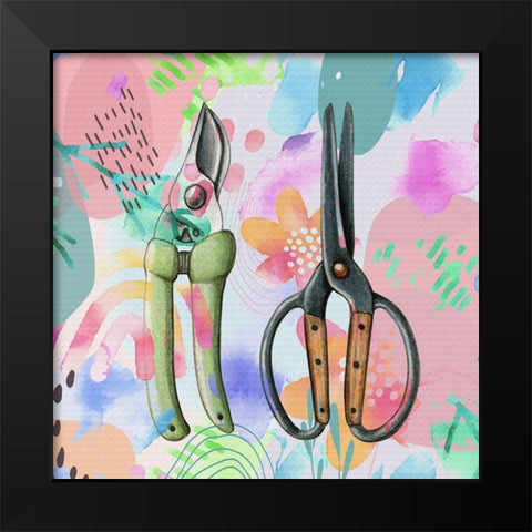 Garden Tools 656 Black Modern Wood Framed Art Print by Bolokofsky, Ronald