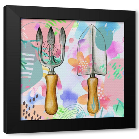 Garden Tools 657 Black Modern Wood Framed Art Print by Bolokofsky, Ronald