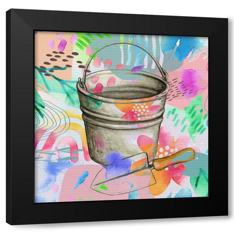 Garden Tools 658 Black Modern Wood Framed Art Print with Double Matting by Bolokofsky, Ronald