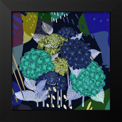 Hydrangea Garden 318 Black Modern Wood Framed Art Print by Bolokofsky, Ronald