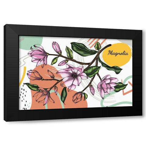Magnolia 713 Black Modern Wood Framed Art Print with Double Matting by Bolokofsky, Ronald