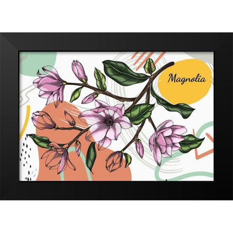 Magnolia 713 Black Modern Wood Framed Art Print by Bolokofsky, Ronald