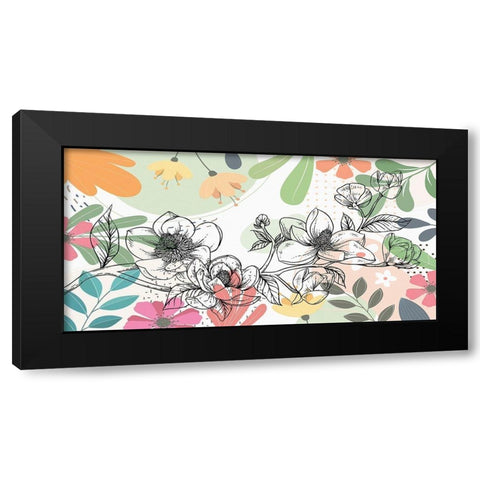 Magnolia Branch 170 Black Modern Wood Framed Art Print with Double Matting by Bolokofsky, Ronald