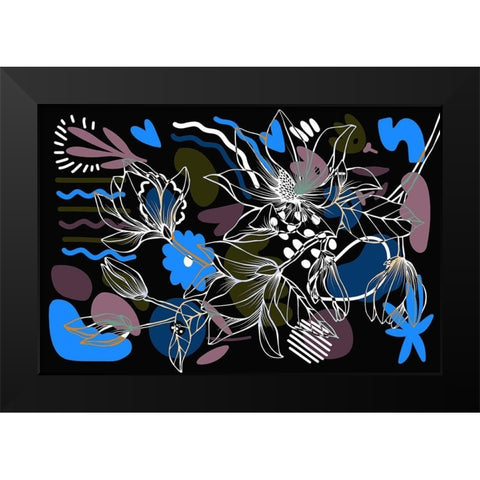 Magnolia Branch 236 Black Modern Wood Framed Art Print by Bolokofsky, Ronald