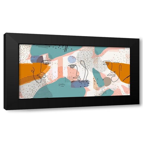 Mid Century Expressionism 210 Black Modern Wood Framed Art Print by Bolokofsky, Ronald