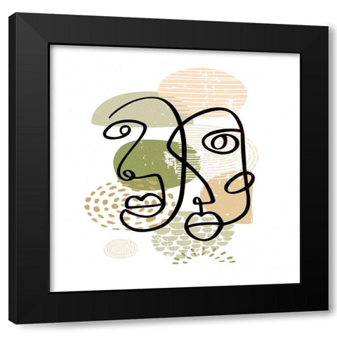 Mid Century Smile 91 Black Modern Wood Framed Art Print by Bolokofsky, Ronald