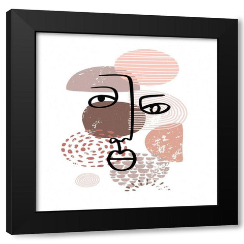 Mid Century Smile 92 Black Modern Wood Framed Art Print with Double Matting by Bolokofsky, Ronald