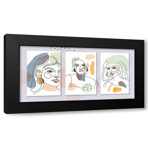 Mid Century Women 128 Black Modern Wood Framed Art Print by Bolokofsky, Ronald