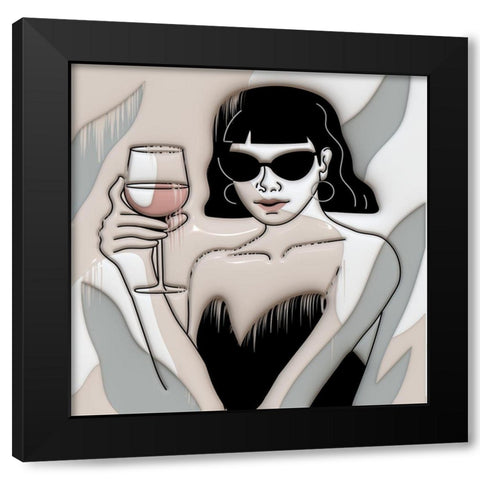 Modern Woman 421B Black Modern Wood Framed Art Print by Bolokofsky, Ronald
