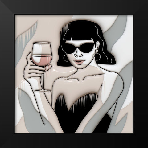 Modern Woman 421B Black Modern Wood Framed Art Print by Bolokofsky, Ronald