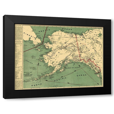 Alaska - Millroy 1897  Black Modern Wood Framed Art Print by Millroy