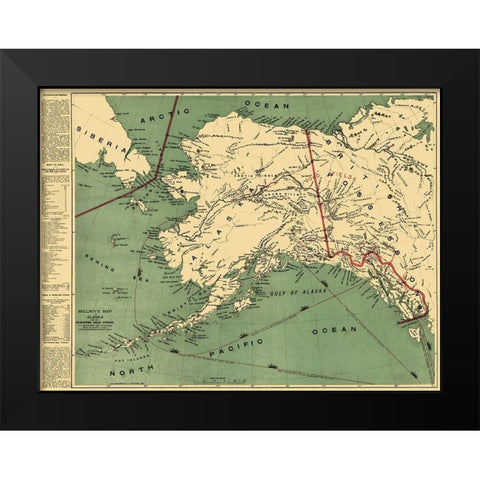 Alaska - Millroy 1897  Black Modern Wood Framed Art Print by Millroy