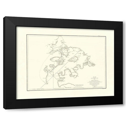 Bucareli Bay - La Perouse 1797 Black Modern Wood Framed Art Print by La Perouse