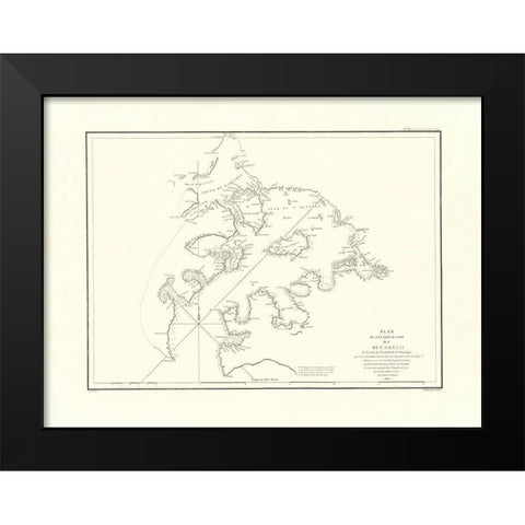 Bucareli Bay - La Perouse 1797 Black Modern Wood Framed Art Print by La Perouse