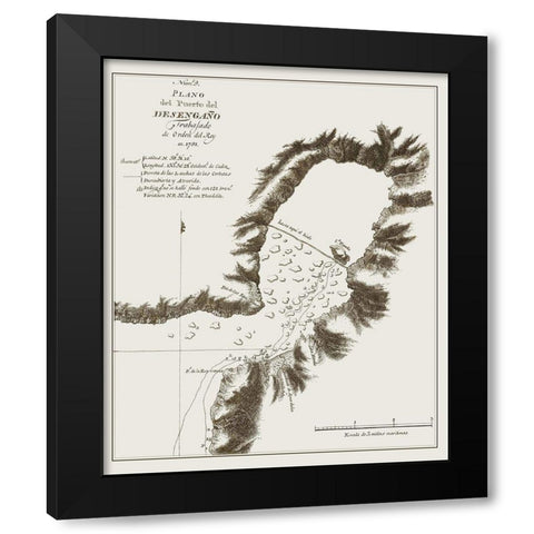 Disenchantment Bay Alaska - Espinosa y Tello 1802 Black Modern Wood Framed Art Print with Double Matting by Espinosa