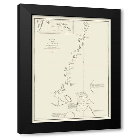 Kuriles Islands Alaska - LImprimerie 1797 Black Modern Wood Framed Art Print with Double Matting by L''Imprimerie
