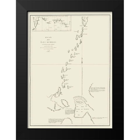 Kuriles Islands Alaska - LImprimerie 1797 Black Modern Wood Framed Art Print by L''Imprimerie