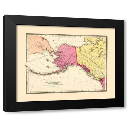 Alaska, British Territories, Siberia - USCS 1873 Black Modern Wood Framed Art Print with Double Matting by USCS