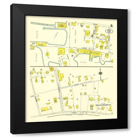 Sitka Alaska 3 of 3 - Kastengren 1914 Black Modern Wood Framed Art Print with Double Matting by Kastengren