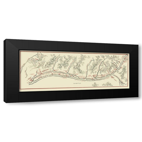 Tanana River Telegraph Line Alaska - 1906 Black Modern Wood Framed Art Print with Double Matting by Unknown