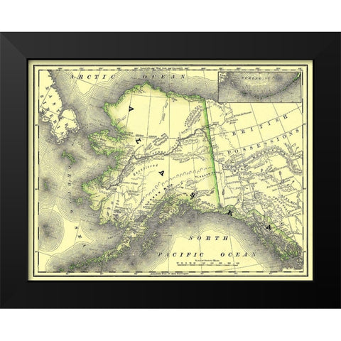 Alaska - Dept of Interior 1879 Black Modern Wood Framed Art Print by DOI