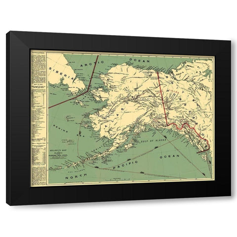 Klondyke Gold Fields Alaska - Millroy 1897 Black Modern Wood Framed Art Print with Double Matting by Millroy