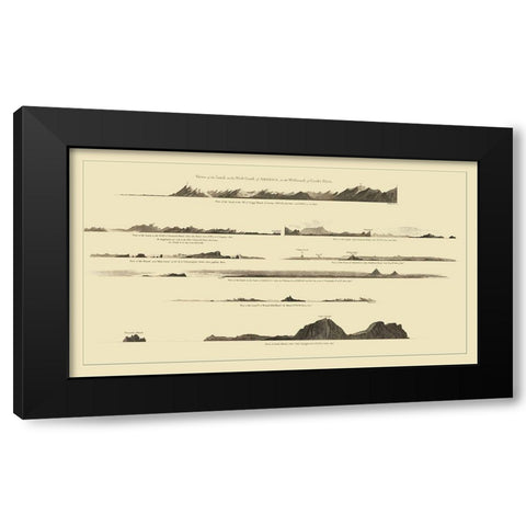 Alaska Alaska - Nicol 1785 Black Modern Wood Framed Art Print by Nicol