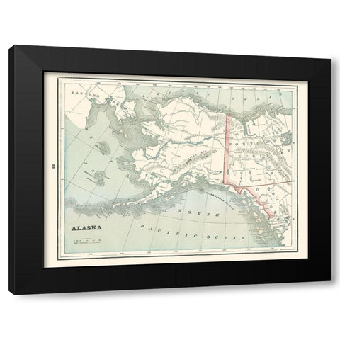 Alaska - Rathbun 1893 Black Modern Wood Framed Art Print with Double Matting by Rathbun