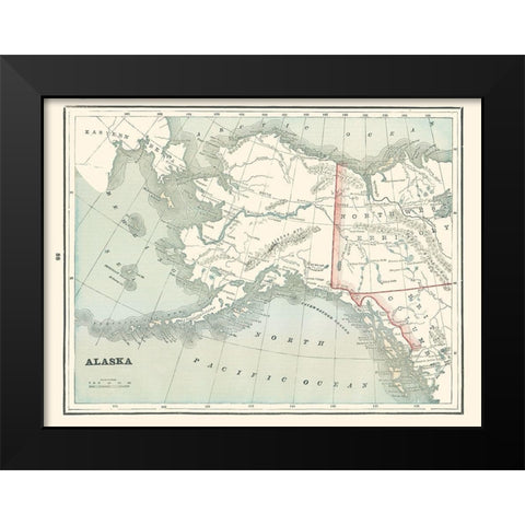 Alaska - Rathbun 1893 Black Modern Wood Framed Art Print by Rathbun