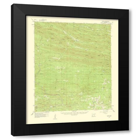 Umpire Arkansas Quad - USGS 1960 Black Modern Wood Framed Art Print by USGS