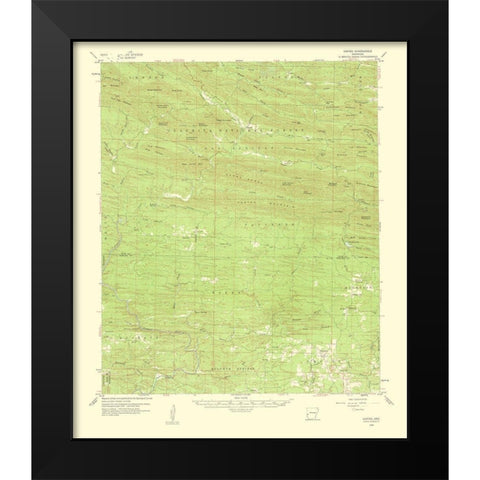 Umpire Arkansas Quad - USGS 1960 Black Modern Wood Framed Art Print by USGS