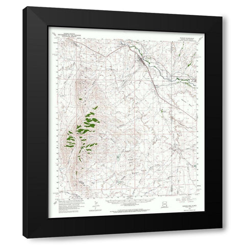 Duncan Arizona Quad - USGS 1960 Black Modern Wood Framed Art Print by USGS