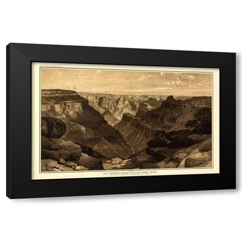 Grand Canyon, Transept Kaibab Div Arizona Black Modern Wood Framed Art Print with Double Matting by Bien