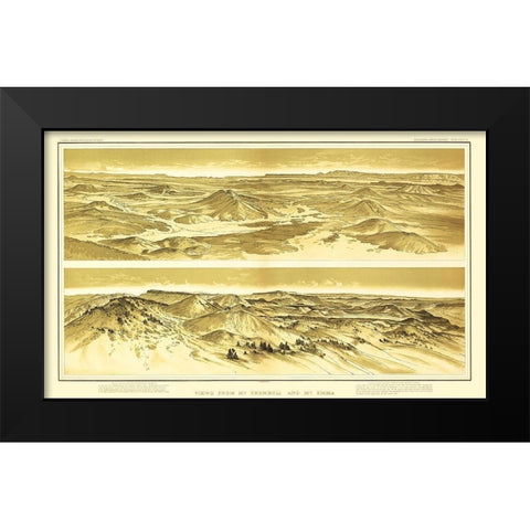 Grand Canyon, Mt Trumbull Mt Emma Arizona Black Modern Wood Framed Art Print by Bien