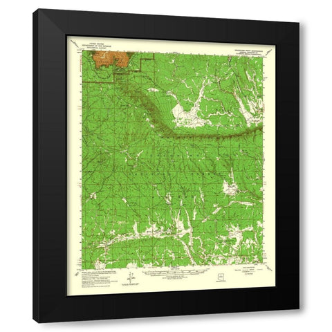 Grandview Point Arizona Quad - USGS 1962 Black Modern Wood Framed Art Print by USGS