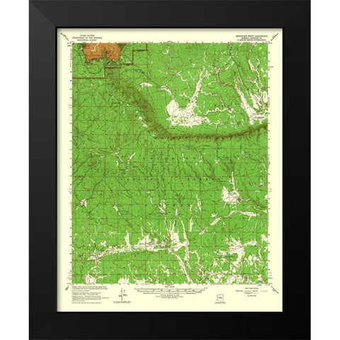 Grandview Point Arizona Quad - USGS 1962 Black Modern Wood Framed Art Print by USGS