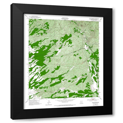 Lewis Springs Arizona Quad - USGS 1952 Black Modern Wood Framed Art Print by USGS