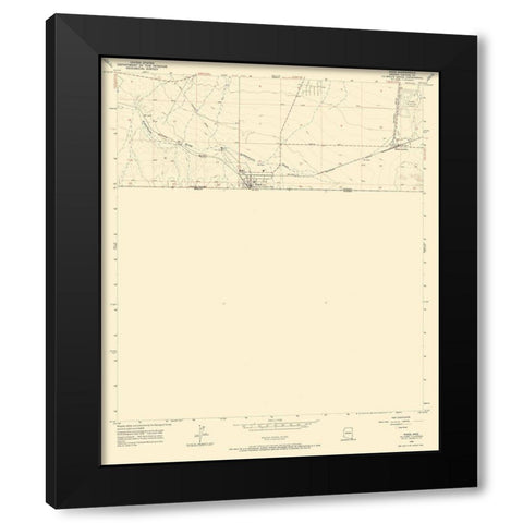 Naco Arizona Quad - USGS 1958 Black Modern Wood Framed Art Print with Double Matting by USGS