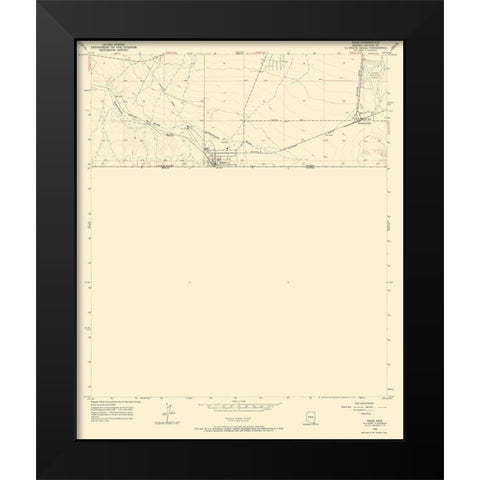 Naco Arizona Quad - USGS 1958 Black Modern Wood Framed Art Print by USGS
