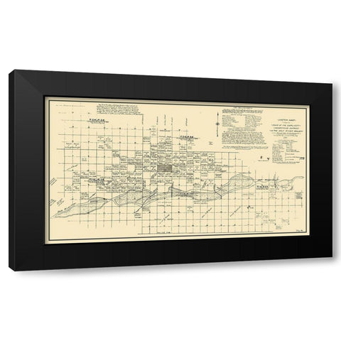 Phoenix Arizona - Borney 1867 Black Modern Wood Framed Art Print by Borney