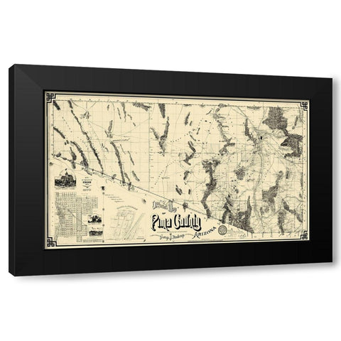 Pima Arizona Landowner - Roskrage 1893 Black Modern Wood Framed Art Print by Roskrage