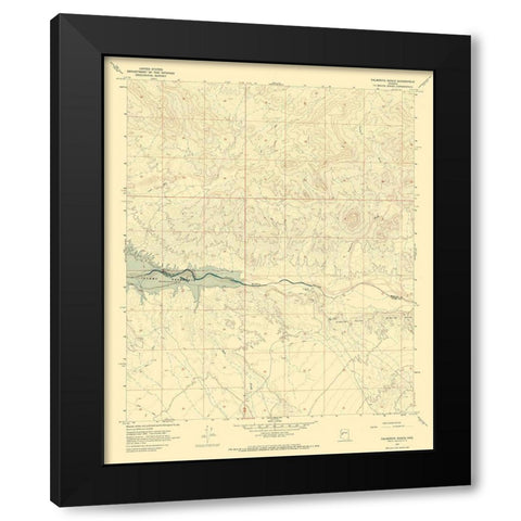 Palmerita Ranch Arizona Quad - USGS 1967 Black Modern Wood Framed Art Print by USGS