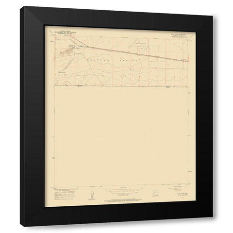 Paul Spur Arizona Quad - USGS 1957 Black Modern Wood Framed Art Print by USGS