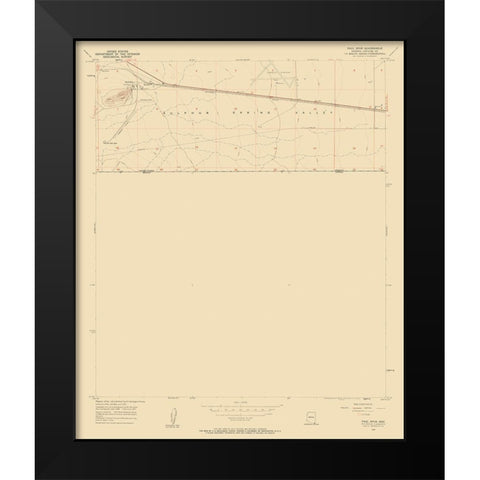 Paul Spur Arizona Quad - USGS 1957 Black Modern Wood Framed Art Print by USGS