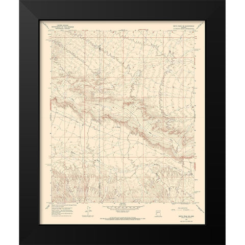 North East Smith Creek Arizona Quad - USGS 1967 Black Modern Wood Framed Art Print by USGS