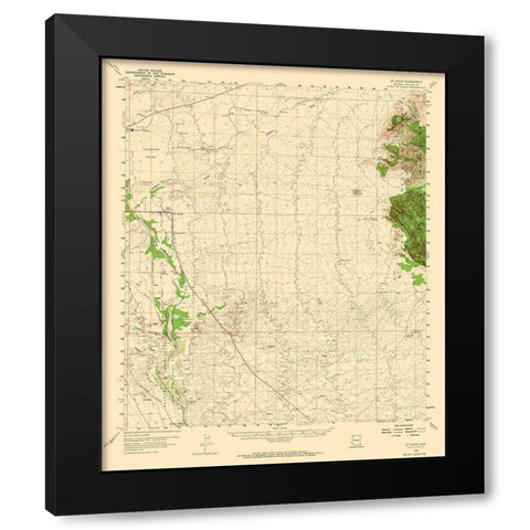 St David Arizona Quad - USGS 1958 Black Modern Wood Framed Art Print with Double Matting by USGS