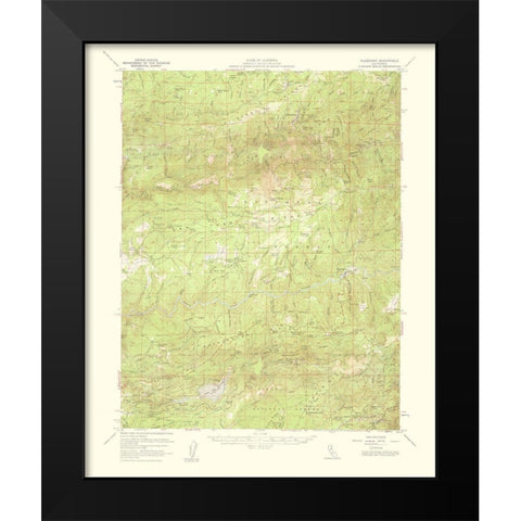 Alleghany California Quad - USGS 1959 Black Modern Wood Framed Art Print by USGS