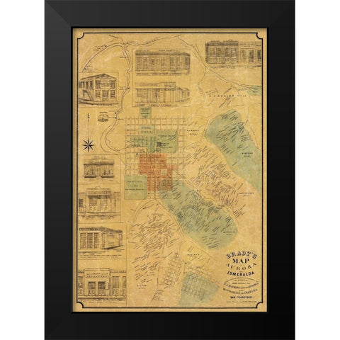 Aurora, Esmeralda California Landowner - Brady Black Modern Wood Framed Art Print by Brady